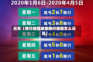近来【限行提醒装置限行提醒怎么设置】
