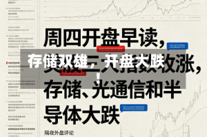 存储双雄，开盘大跌！