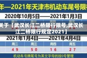 关于【武汉长江二桥限行限号,武汉长江二桥限行规定2021】