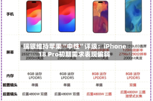 瑞银维持苹果“中性”评级：iPhone 18 Pro初期需求表现偏弱