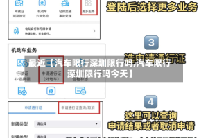 最近【汽车限行深圳限行吗,汽车限行深圳限行吗今天】