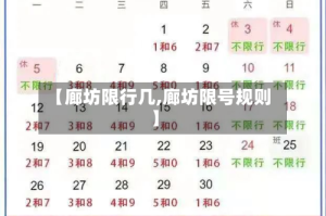 【廊坊限行几,廊坊限号规则】