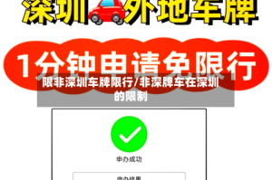 限非深圳车牌限行/非深牌车在深圳的限制