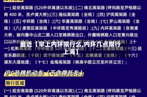 最近【早上内环限行么,内环几点限行上海】