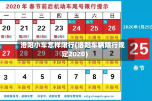 洛阳小车怎样限行(洛阳车辆限行规定2020)