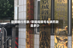 荥阳限行罚款/荥阳闯限号车辆罚款是多少