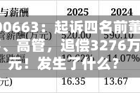 000663：起诉四名前董事、高管，追偿3276万元！发生了什么？