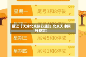 最近【天津北京限行通知,北京天津限行规定】