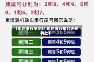 【郑州限行多少分,郑州限行扣分还是罚款】