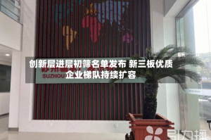 创新层进层初筛名单发布 新三板优质企业梯队持续扩容