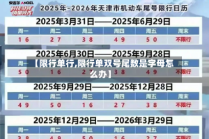 【限行单行,限行单双号尾数是字母怎么办】