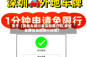 关于【异地车限行来深圳限行吗,异地车牌在深圳限行时间】