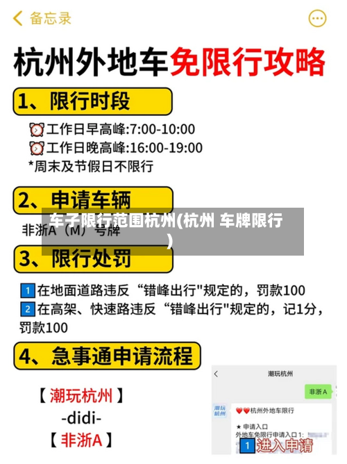 车子限行范围杭州(杭州 车牌限行)-第2张图片