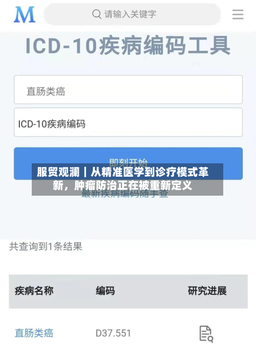 服贸观澜｜从精准医学到诊疗模式革新，肿瘤防治正在被重新定义-第1张图片