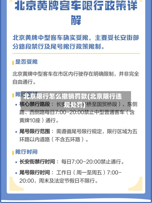 北京限行怎么撤销罚款(北京限行违规处罚)-第2张图片