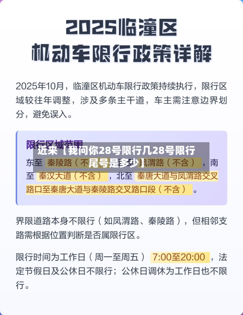 近来【我问你28号限行几28号限行尾号是多少】-第1张图片