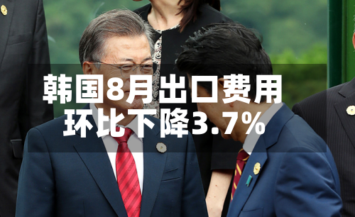 韩国8月出口费用环比下降3.7%-第1张图片