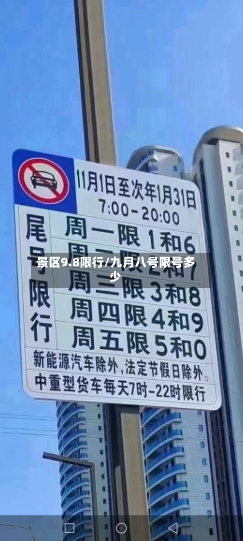 景区9.8限行/九月八号限号多少-第1张图片