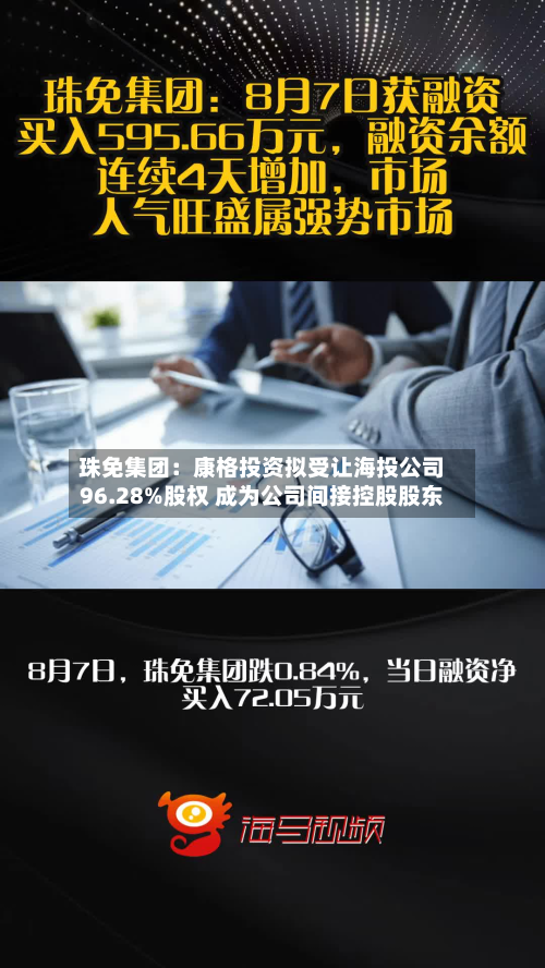珠免集团：康格投资拟受让海投公司96.28%股权 成为公司间接控股股东-第1张图片