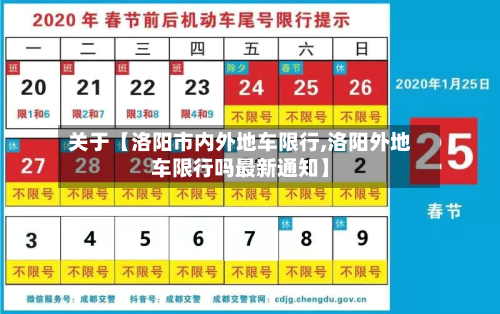 关于【洛阳市内外地车限行,洛阳外地车限行吗最新通知】-第2张图片