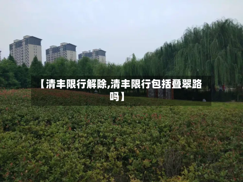 【清丰限行解除,清丰限行包括叠翠路吗】-第3张图片