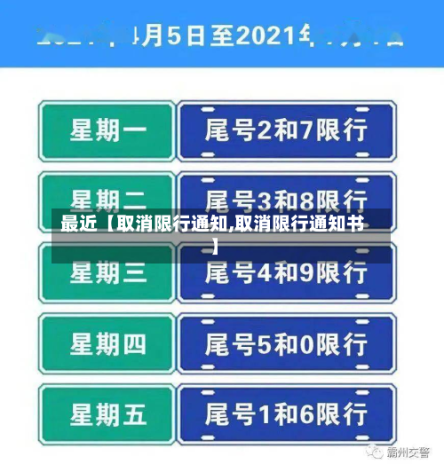 最近【取消限行通知,取消限行通知书】-第3张图片