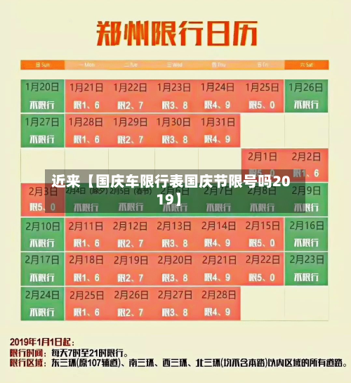 近来【国庆车限行表国庆节限号吗2019】-第1张图片
