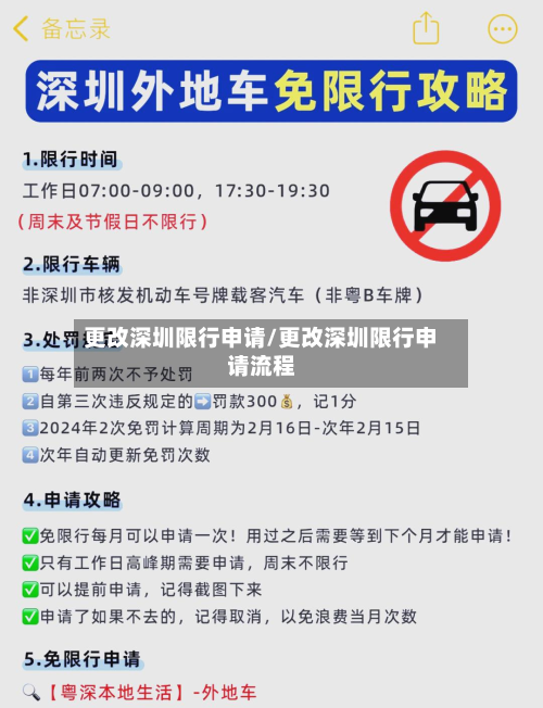 更改深圳限行申请/更改深圳限行申请流程-第1张图片