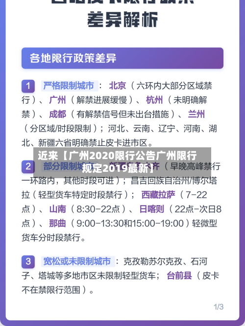 近来【广州2020限行公告广州限行规定2019最新】-第1张图片