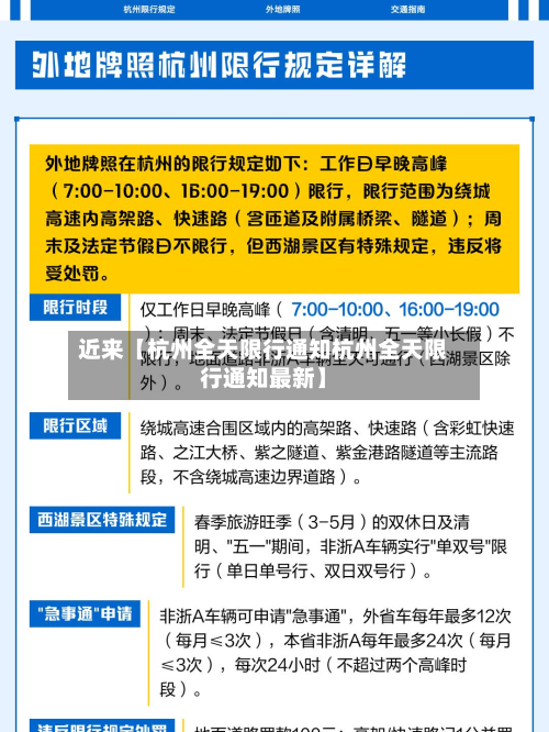 近来【杭州全天限行通知杭州全天限行通知最新】-第1张图片