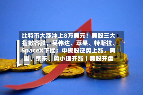 比特币大涨冲上8万美元！美股三大指数齐跌，英伟达	、苹果、特斯拉、SpaceX下挫；中概股逆势上涨，阿里	、京东、蔚小理齐涨丨美股开盘-第2张图片