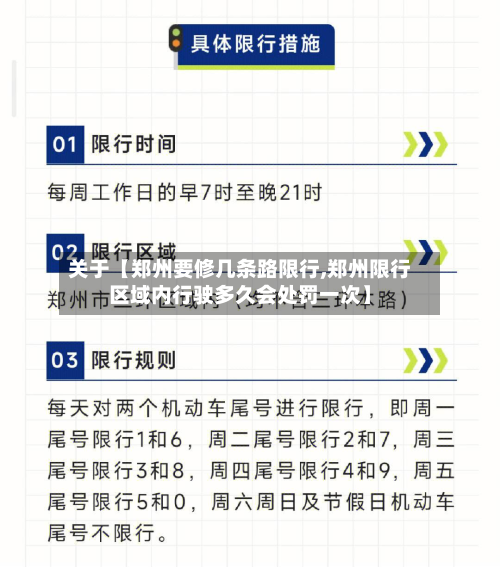 关于【郑州要修几条路限行,郑州限行区域内行驶多久会处罚一次】-第1张图片
