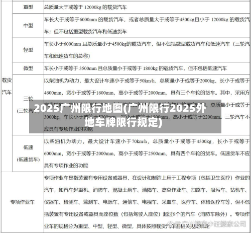 2025广州限行地图(广州限行2025外地车牌限行规定)-第1张图片