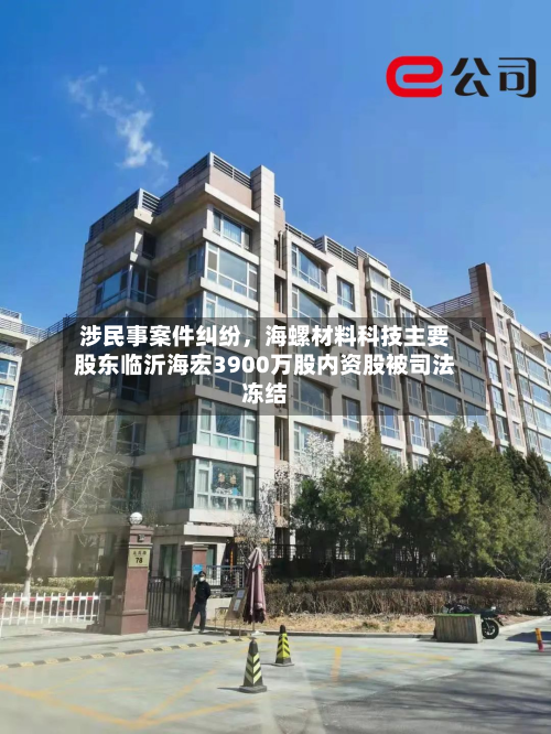 涉民事案件纠纷，海螺材料科技主要股东临沂海宏3900万股内资股被司法冻结-第1张图片