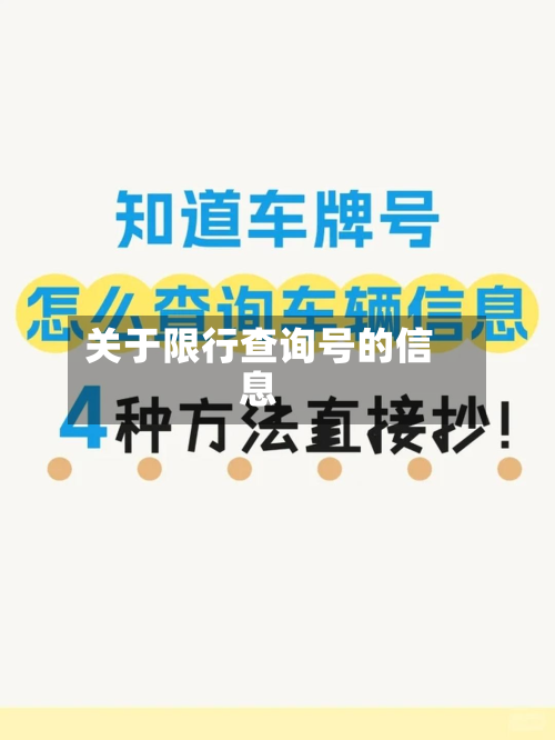 关于限行查询号的信息-第3张图片