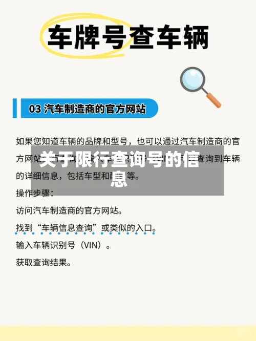 关于限行查询号的信息-第1张图片