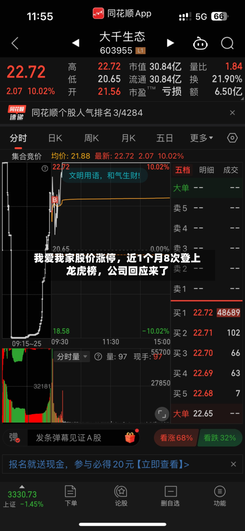 我爱我家股价涨停，近1个月8次登上龙虎榜	，公司回应来了-第2张图片