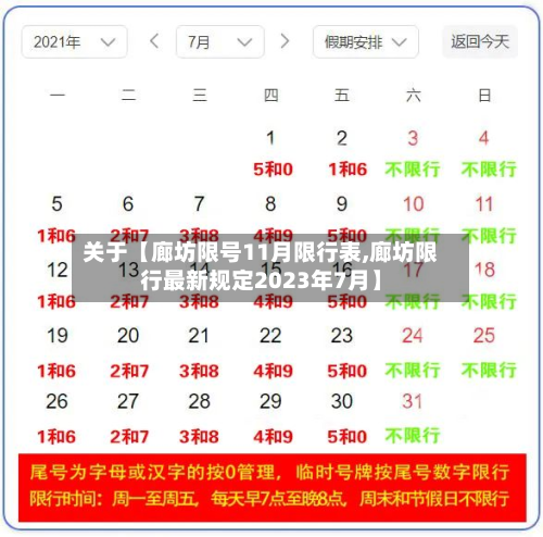 关于【廊坊限号11月限行表,廊坊限行最新规定2023年7月】-第1张图片