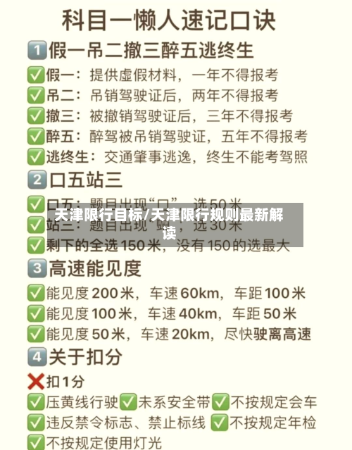 天津限行目标/天津限行规则最新解读-第2张图片