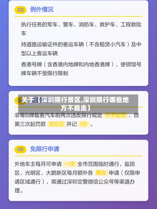 关于【深圳限行景区,深圳限行哪些地方不能走】-第1张图片