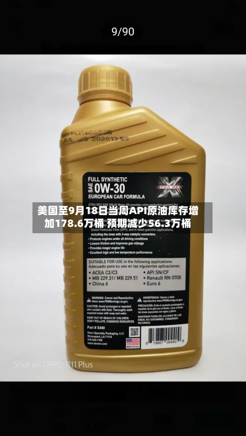 美国至9月18日当周API原油库存增加178.6万桶 预期减少56.3万桶-第2张图片