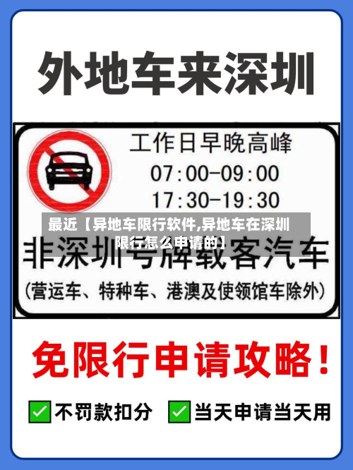最近【异地车限行软件,异地车在深圳限行怎么申请的】-第1张图片
