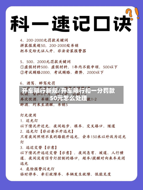 开车限行新规/开车限行扣一分罚款50元怎么处理-第1张图片